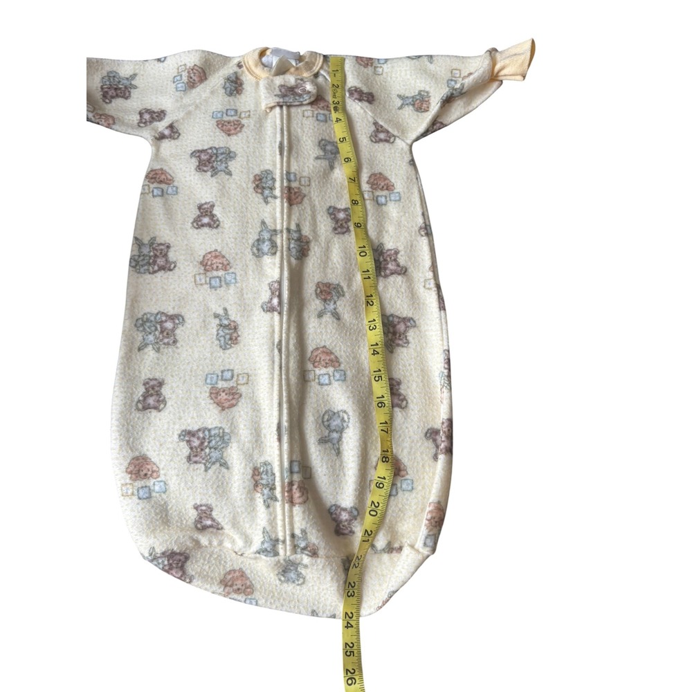 Vintage Carter's Baby Sleep Sack Teddy Bear Bunny Print One Size 21 Lbs As Is - Picture 4 of 7